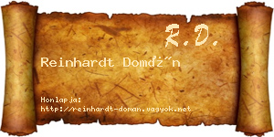 Reinhardt Domán névjegykártya